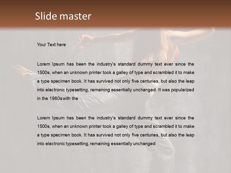 Gymnastic Hop Leap PowerPoint Template
