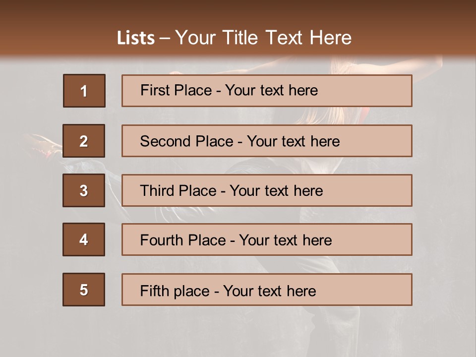 Gymnastic Hop Leap PowerPoint Template