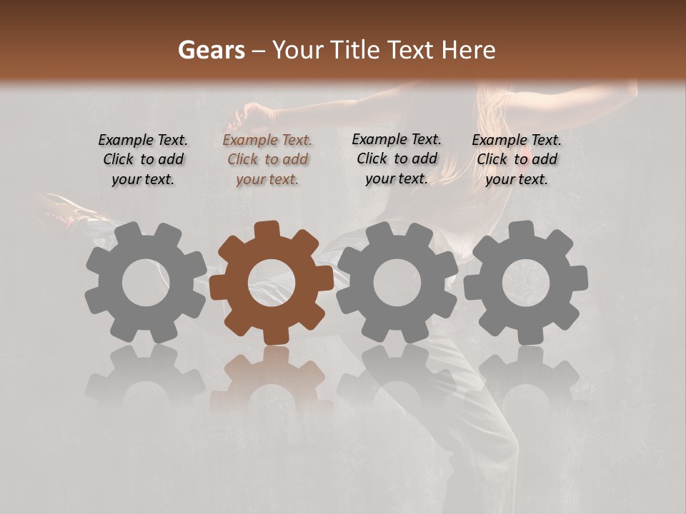 Gymnastic Hop Leap PowerPoint Template