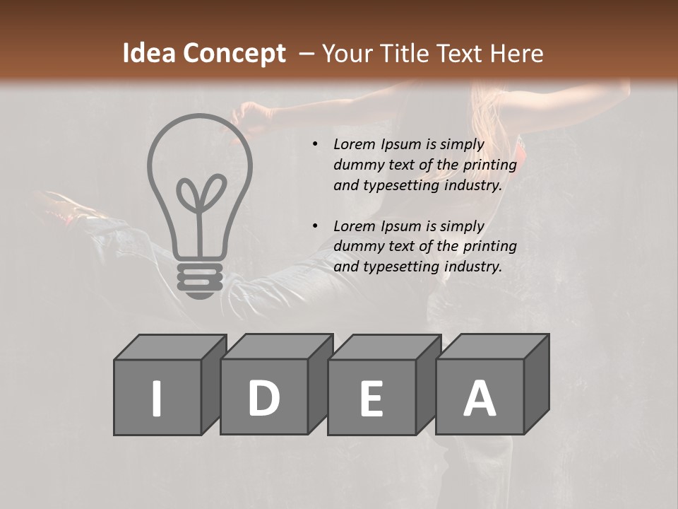 Gymnastic Hop Leap PowerPoint Template