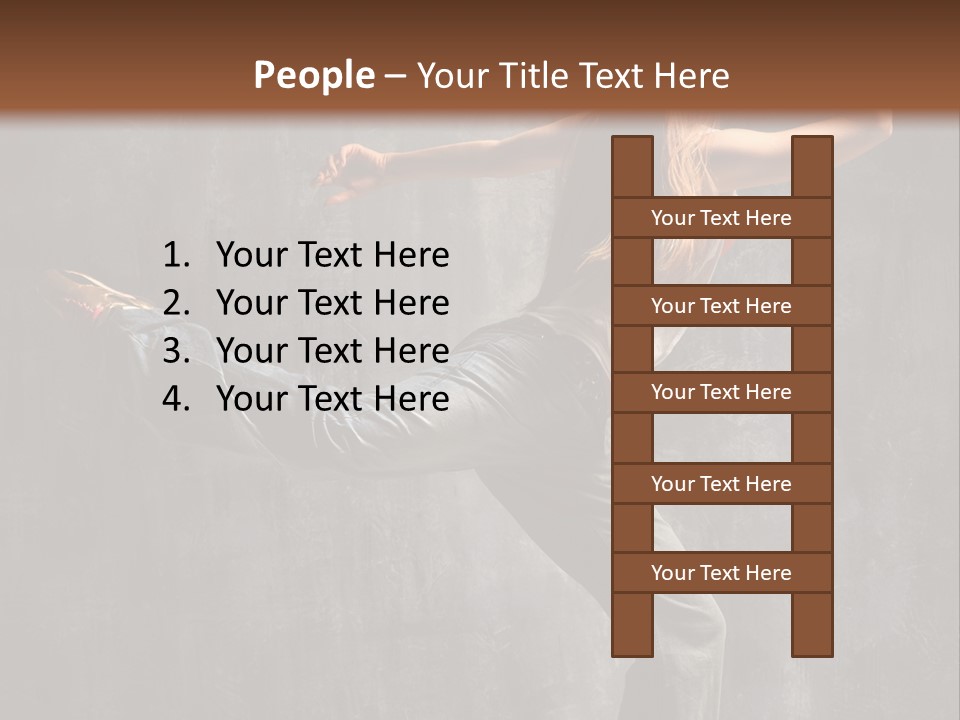 Gymnastic Hop Leap PowerPoint Template