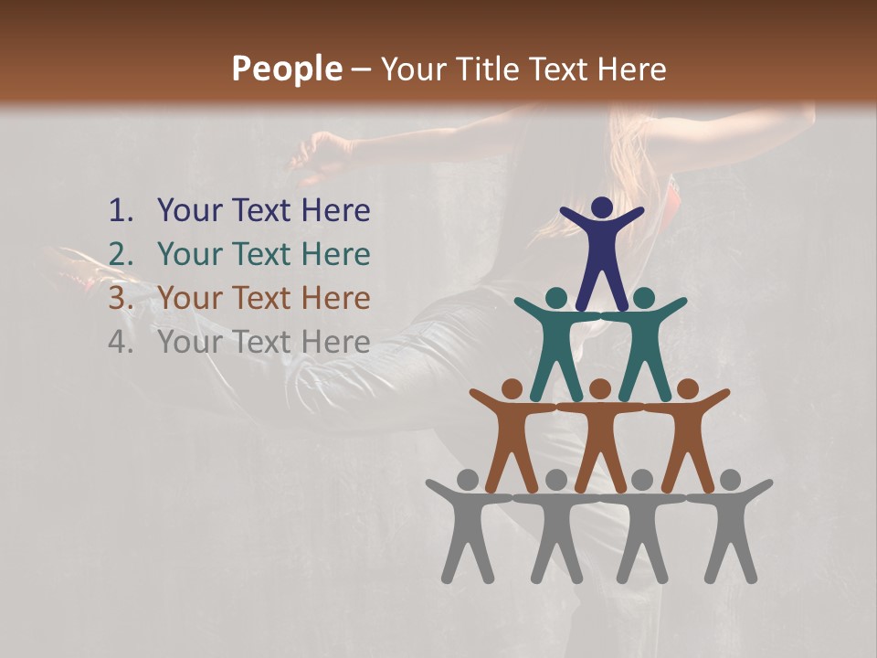 Gymnastic Hop Leap PowerPoint Template