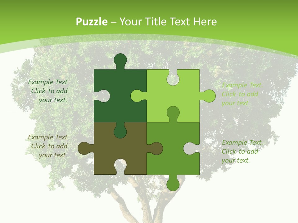 Tree White Background PowerPoint Template