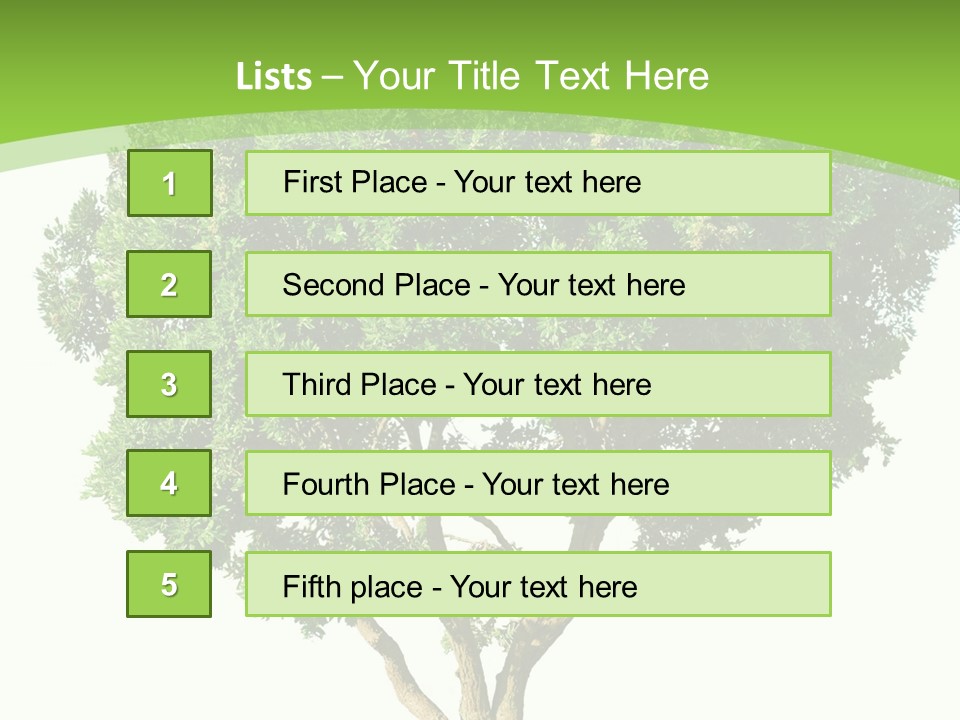 Tree White Background PowerPoint Template