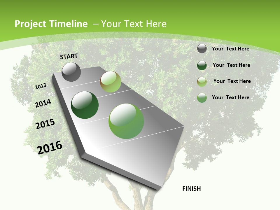 Tree White Background PowerPoint Template