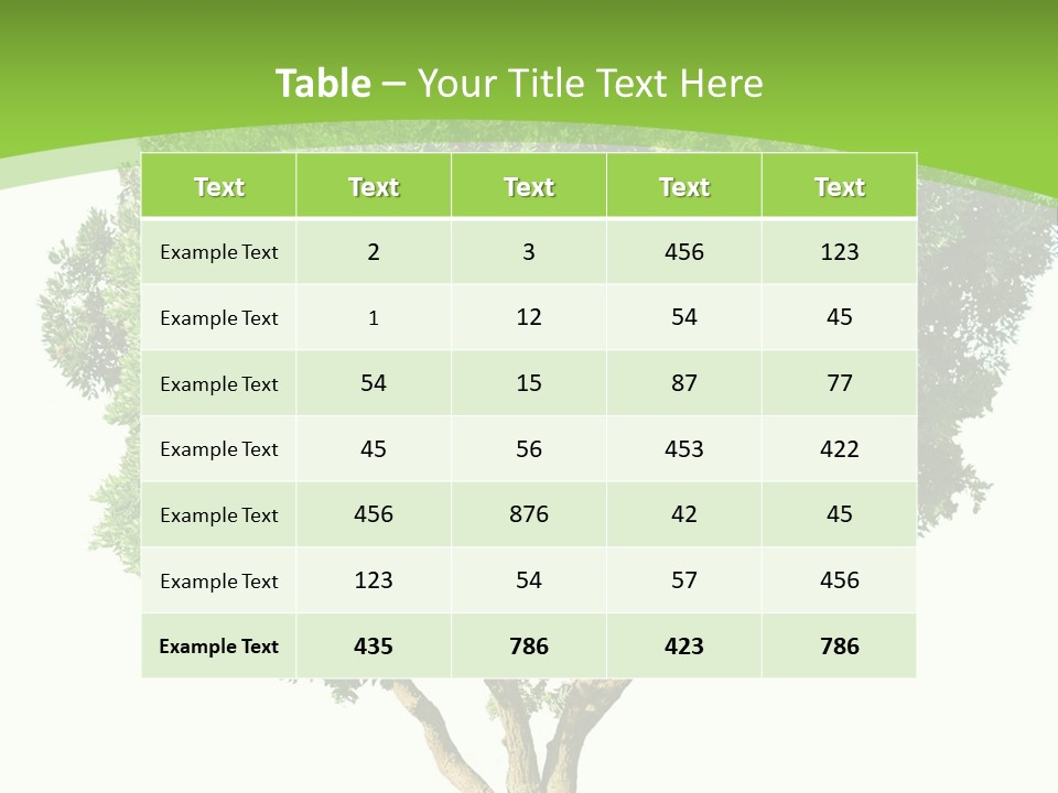 Tree White Background PowerPoint Template