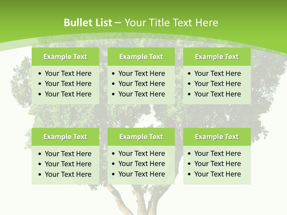 Tree White Background PowerPoint Template