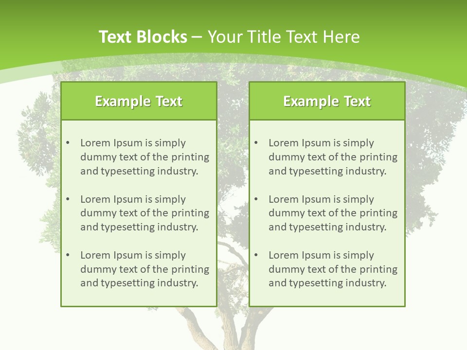 Tree White Background PowerPoint Template
