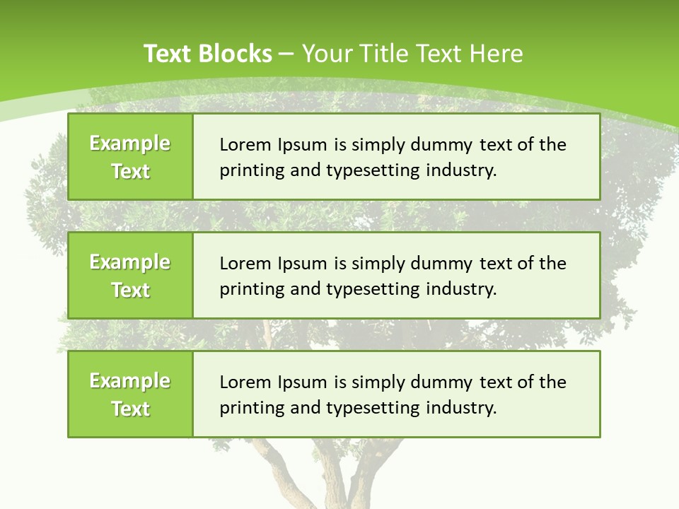 Tree White Background PowerPoint Template