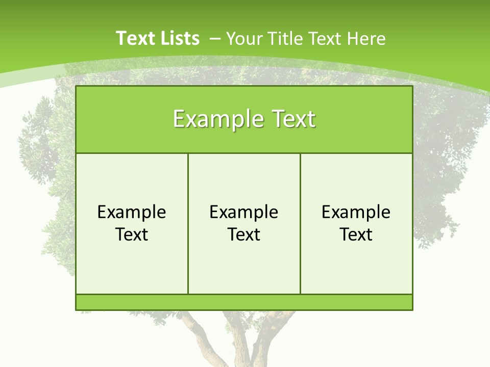 Tree White Background PowerPoint Template