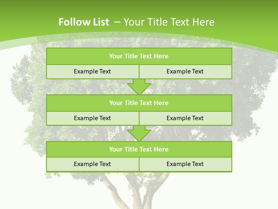 Tree White Background PowerPoint Template