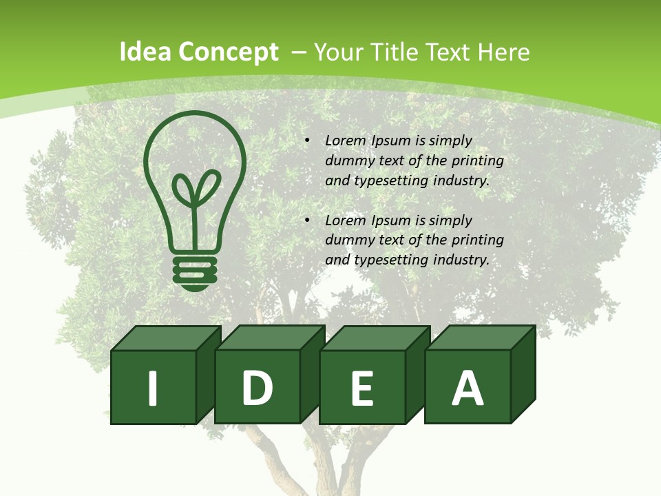 Tree White Background PowerPoint Template