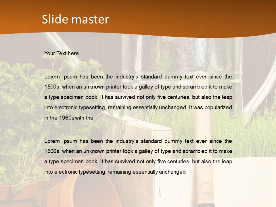 Potted Care Farm PowerPoint Template