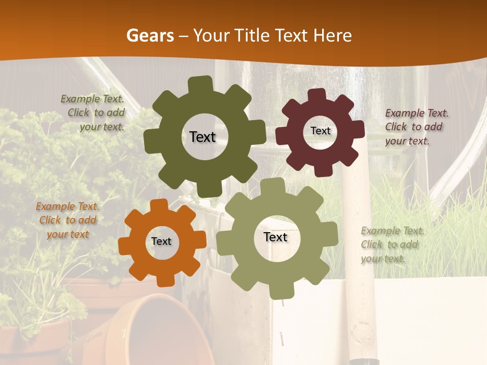 Potted Care Farm PowerPoint Template
