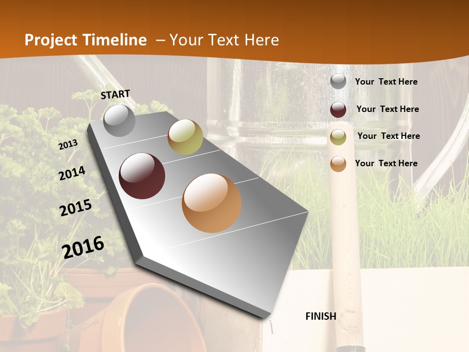 Potted Care Farm PowerPoint Template