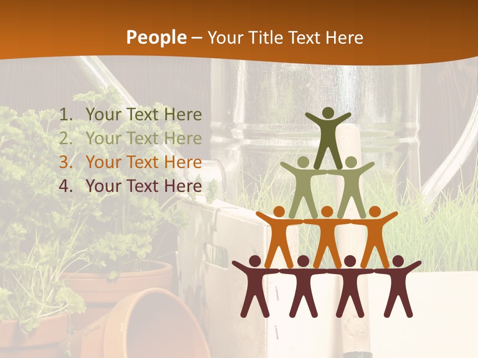 Potted Care Farm PowerPoint Template