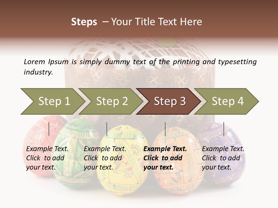 Blue Ornate Cake PowerPoint Template