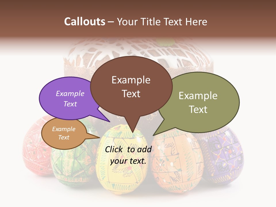 Blue Ornate Cake PowerPoint Template