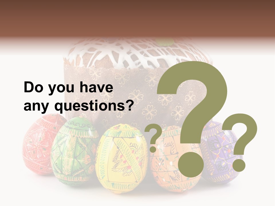 Blue Ornate Cake PowerPoint Template