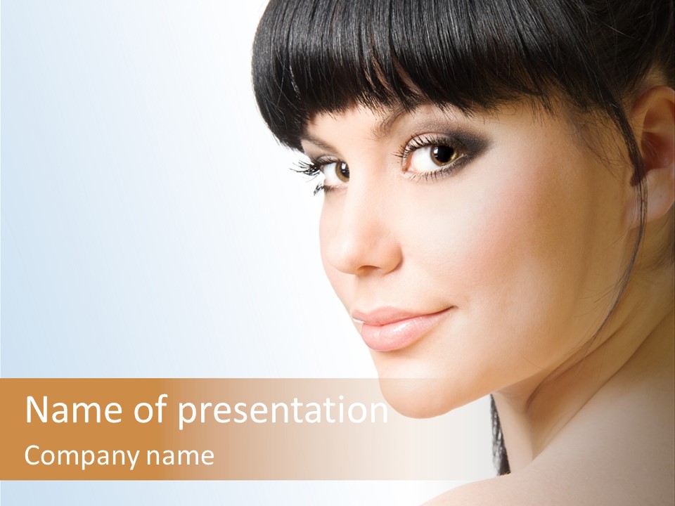 Close Up Woman Beauty PowerPoint Template