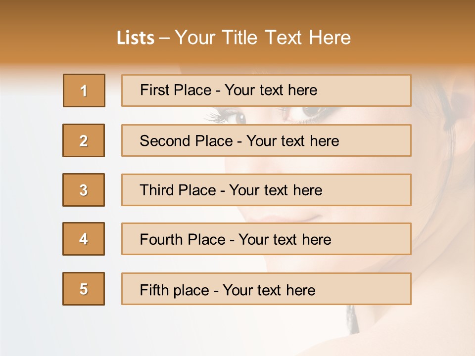 Close Up Woman Beauty PowerPoint Template