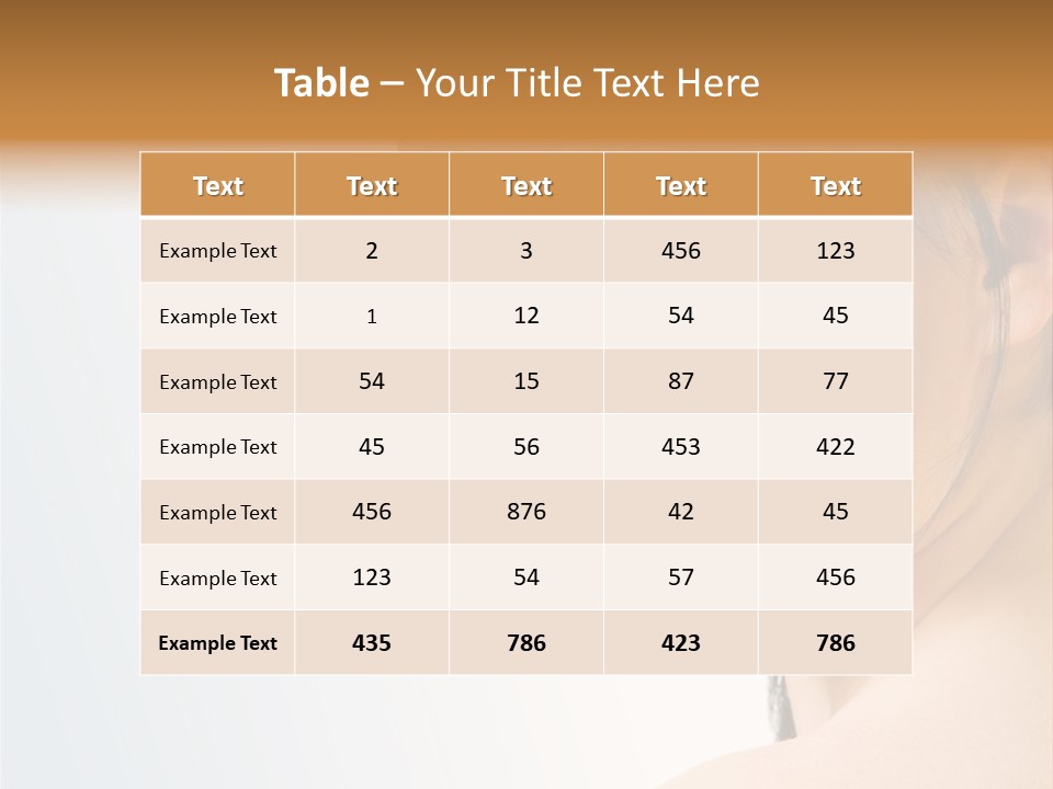 Close Up Woman Beauty PowerPoint Template