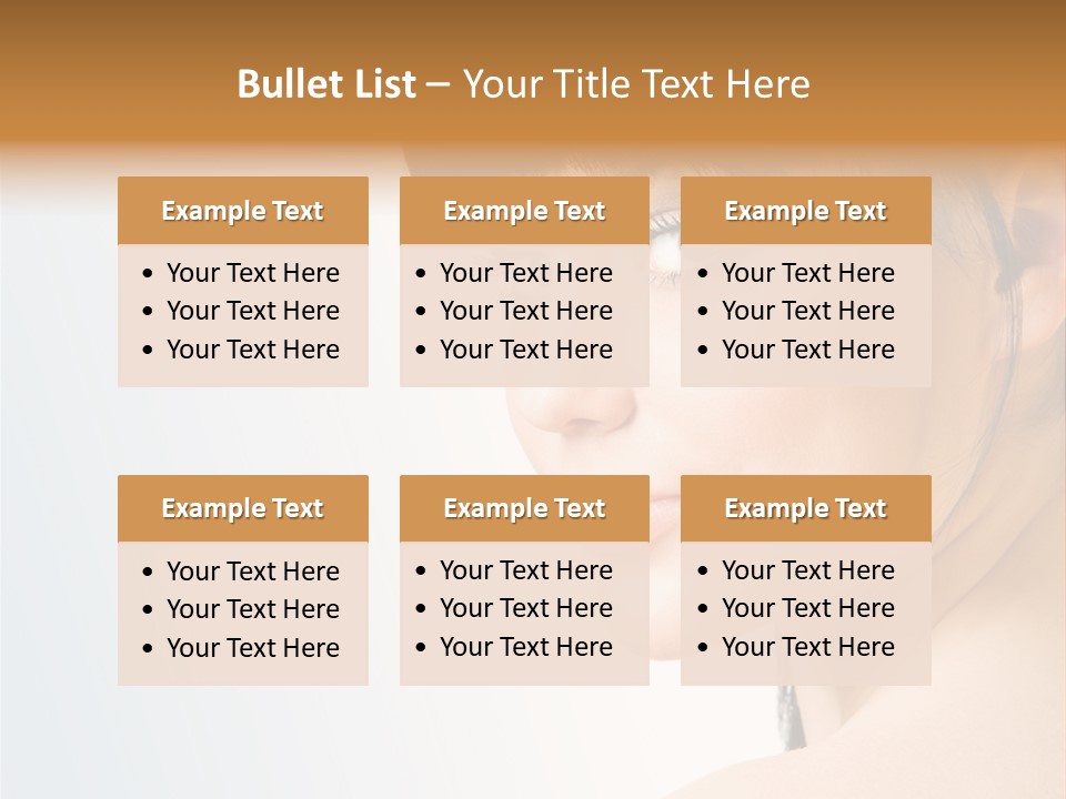 Close Up Woman Beauty PowerPoint Template