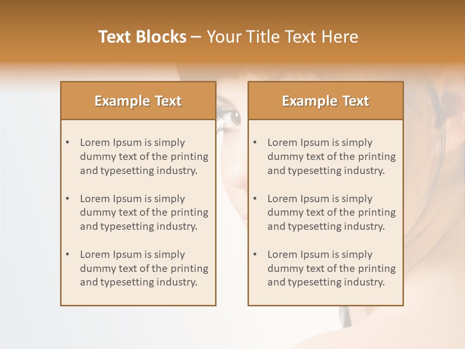 Close Up Woman Beauty PowerPoint Template