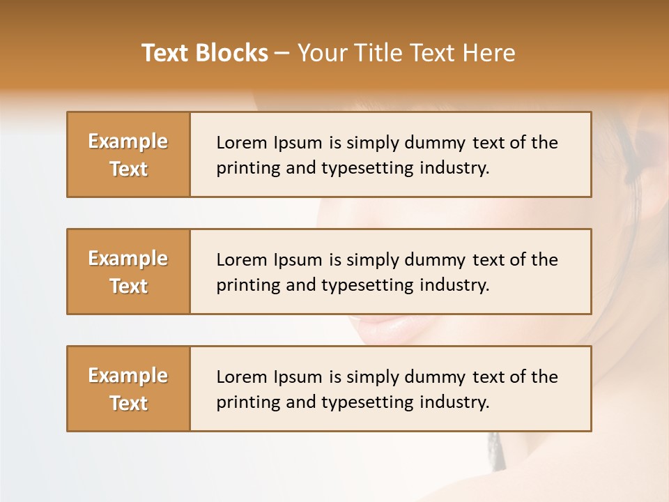 Close Up Woman Beauty PowerPoint Template