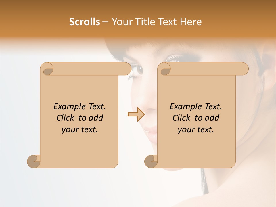 Close Up Woman Beauty PowerPoint Template