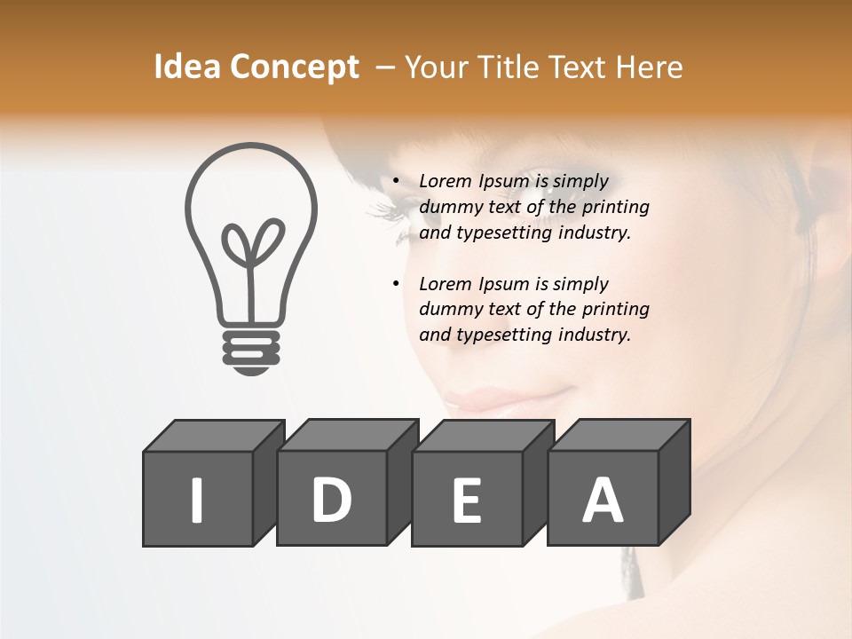 Close Up Woman Beauty PowerPoint Template