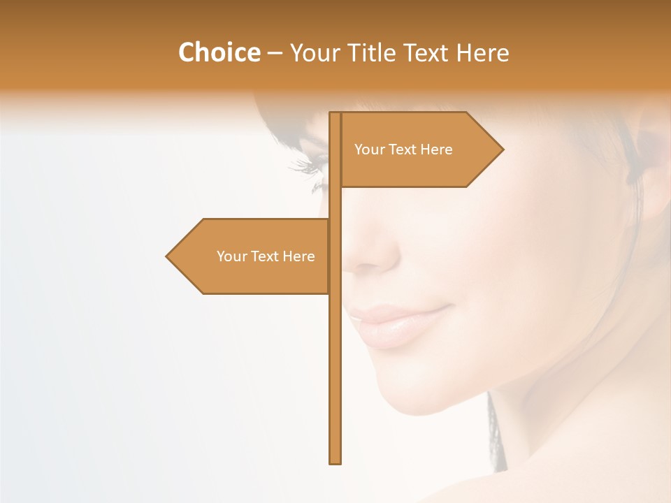 Close Up Woman Beauty PowerPoint Template