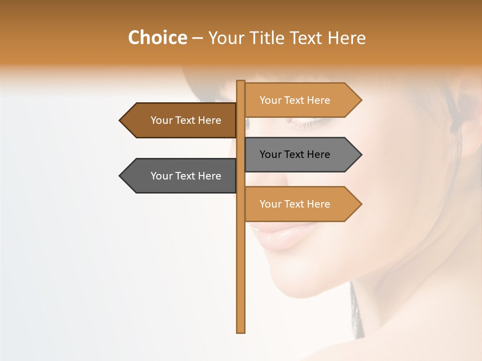 Close Up Woman Beauty PowerPoint Template