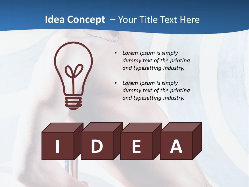 Male Pole Dancer PowerPoint Template