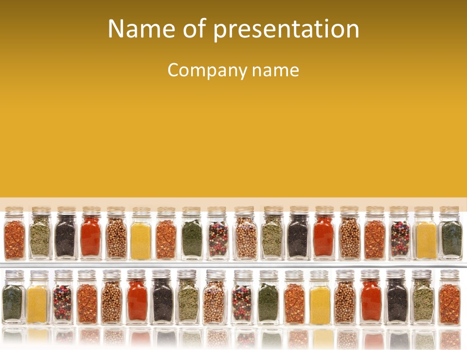 Spices On A White Background PowerPoint Template