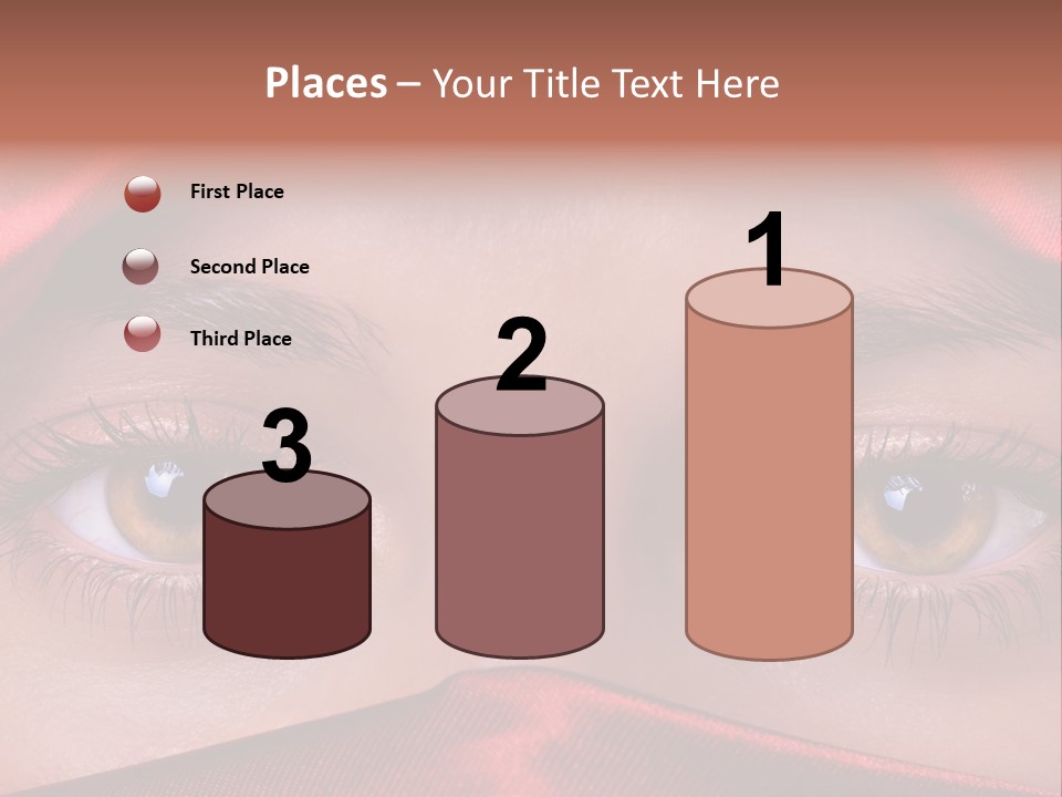 Close Up Of Brown Eyes PowerPoint Template