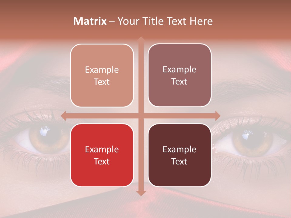 Close Up Of Brown Eyes PowerPoint Template