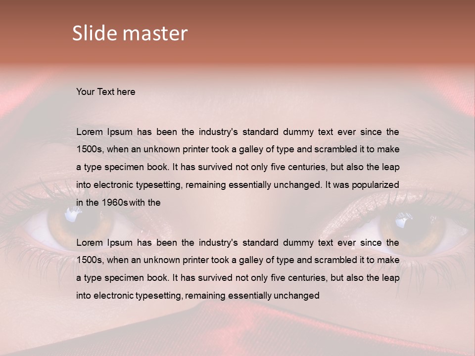 Close Up Of Brown Eyes PowerPoint Template