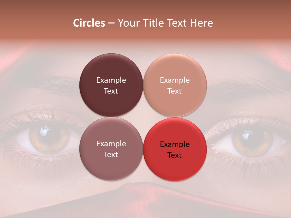 Close Up Of Brown Eyes PowerPoint Template
