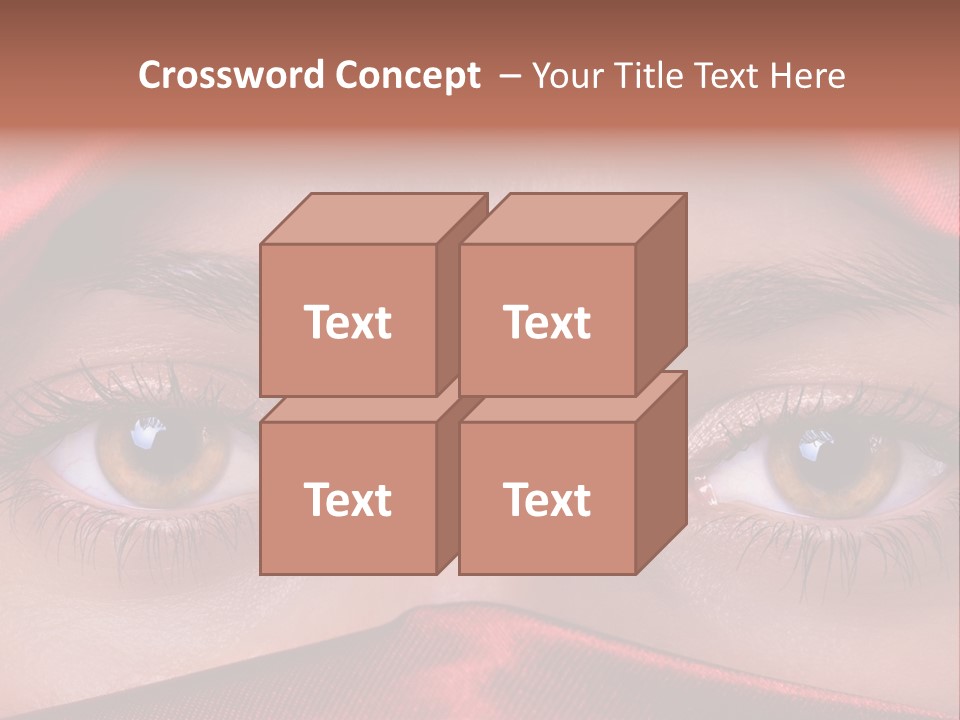 Close Up Of Brown Eyes PowerPoint Template