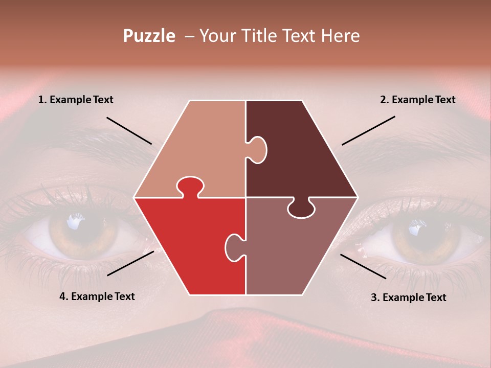 Close Up Of Brown Eyes PowerPoint Template
