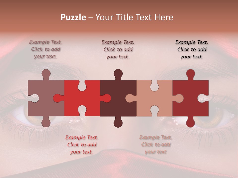 Close Up Of Brown Eyes PowerPoint Template