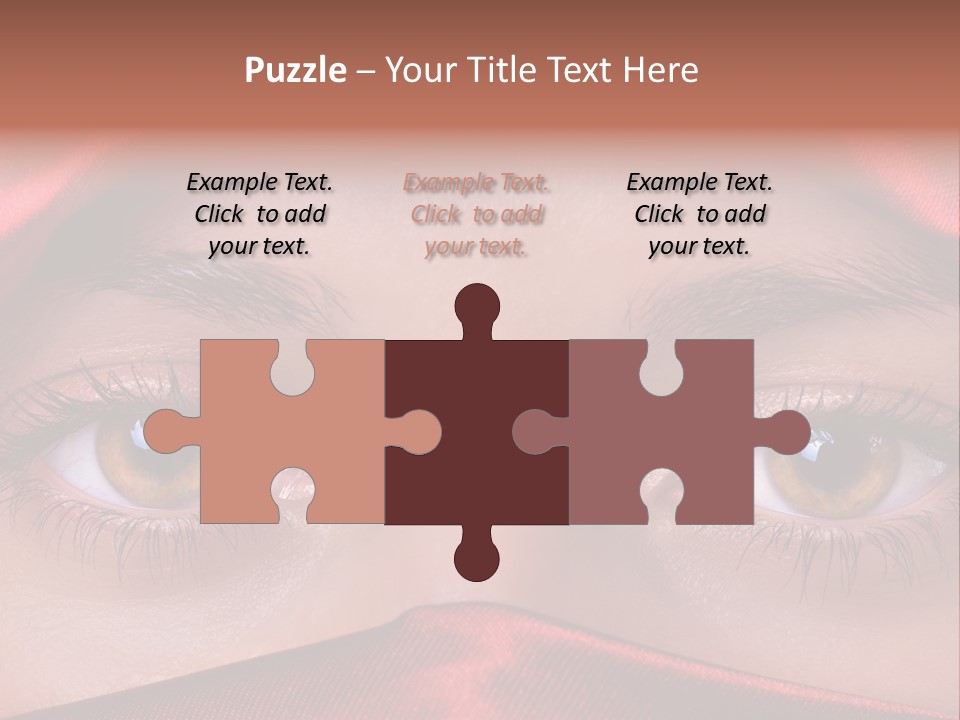 Close Up Of Brown Eyes PowerPoint Template