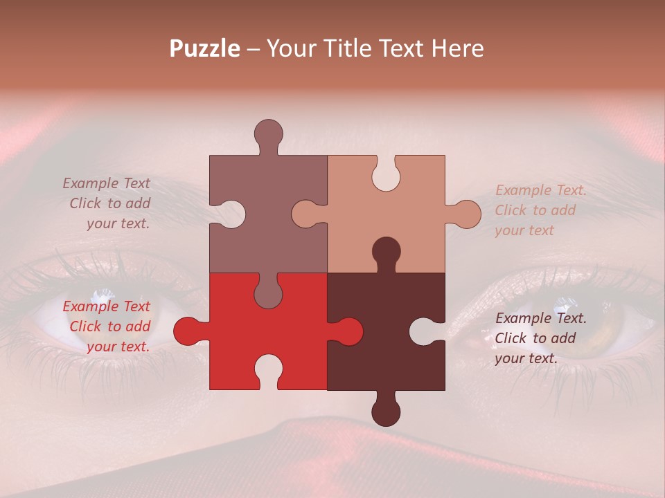 Close Up Of Brown Eyes PowerPoint Template