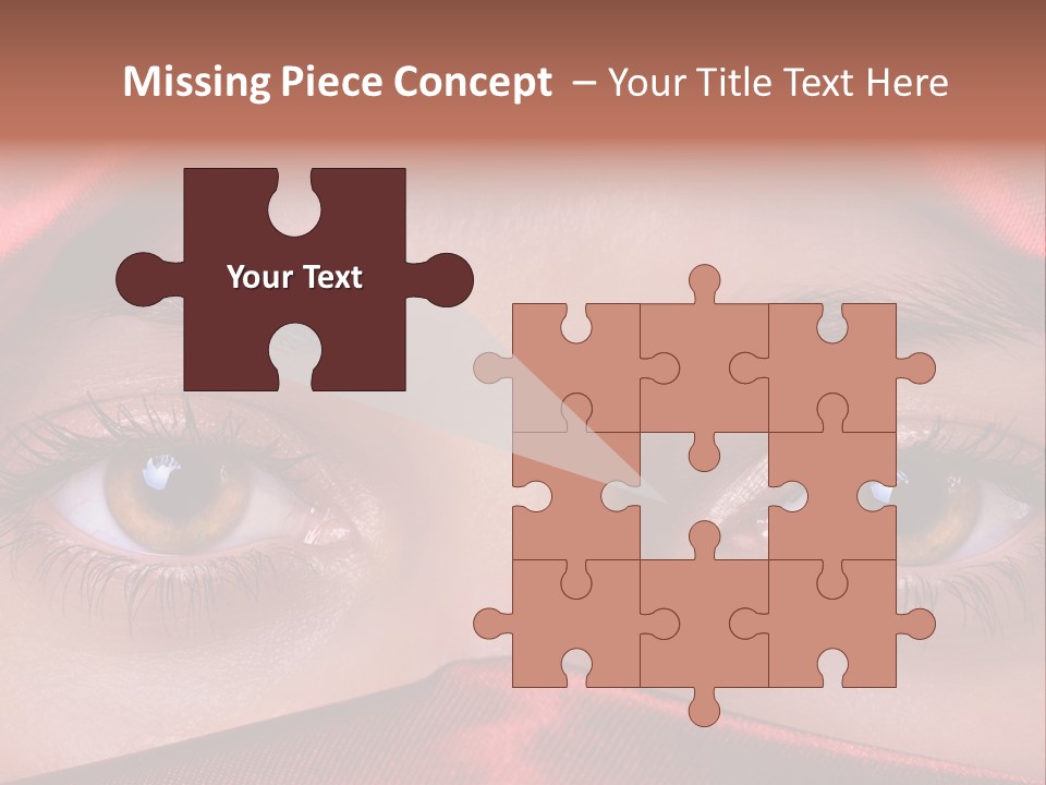 Close Up Of Brown Eyes PowerPoint Template