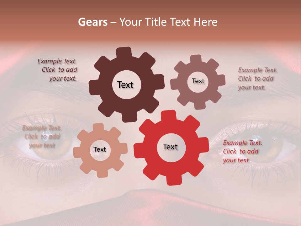 Close Up Of Brown Eyes PowerPoint Template