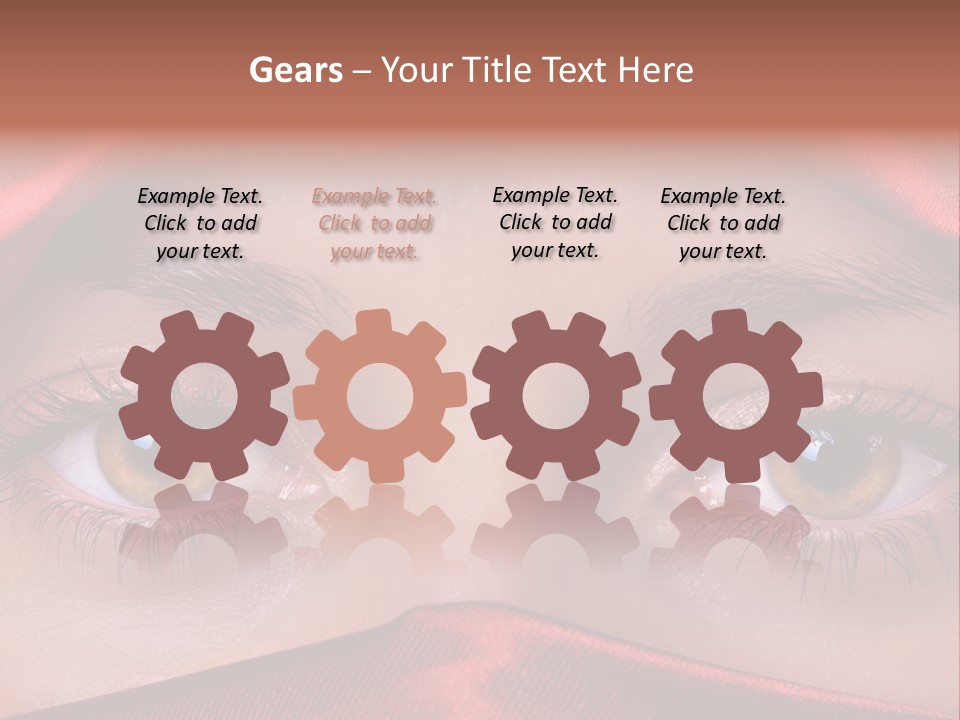 Close Up Of Brown Eyes PowerPoint Template