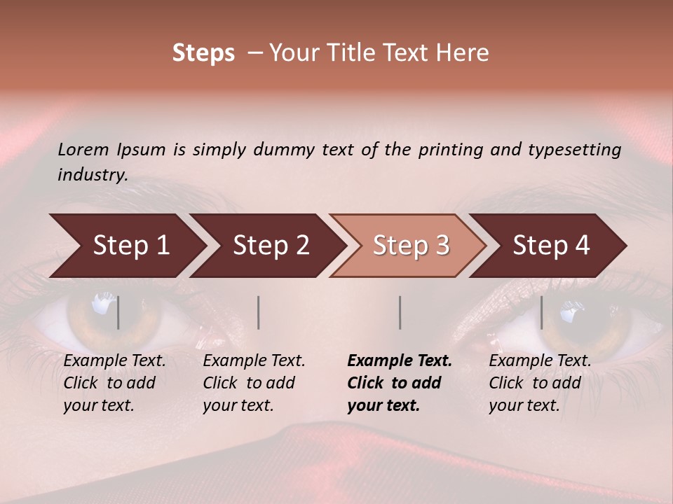 Close Up Of Brown Eyes PowerPoint Template