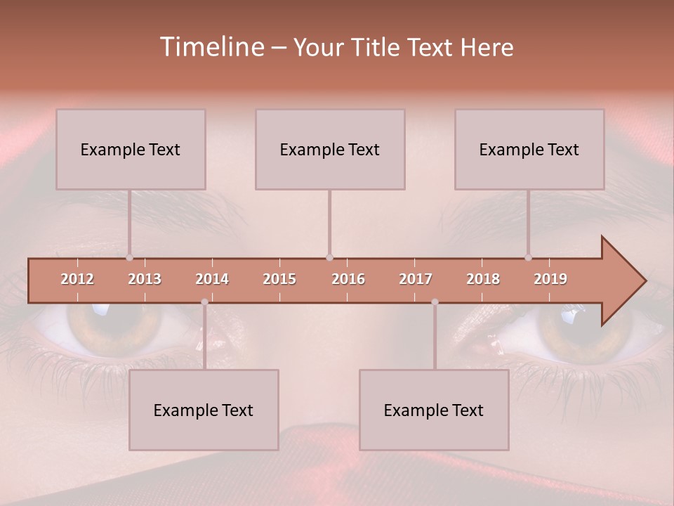 Close Up Of Brown Eyes PowerPoint Template