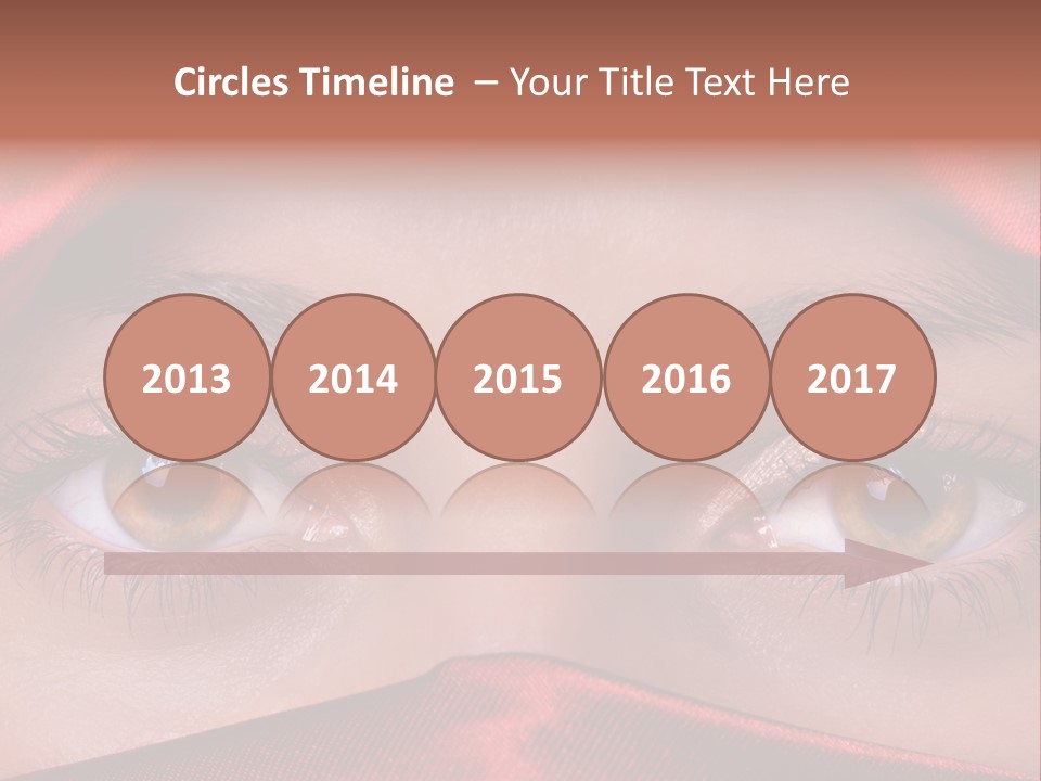 Close Up Of Brown Eyes PowerPoint Template